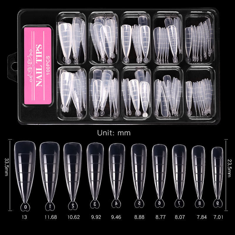 Nail Art Sheets Ultra-thin Non-marking Water Drop Pointed Ballet Coffin Trapezoid Sheets 100 Pieces Box Sheets with Scale Nail Art Sheets Ultra-thin Non-marking Water Drop Pointed Ballet Coffin Trapezoid Sheets 100 Pieces Box Sheets with Scale